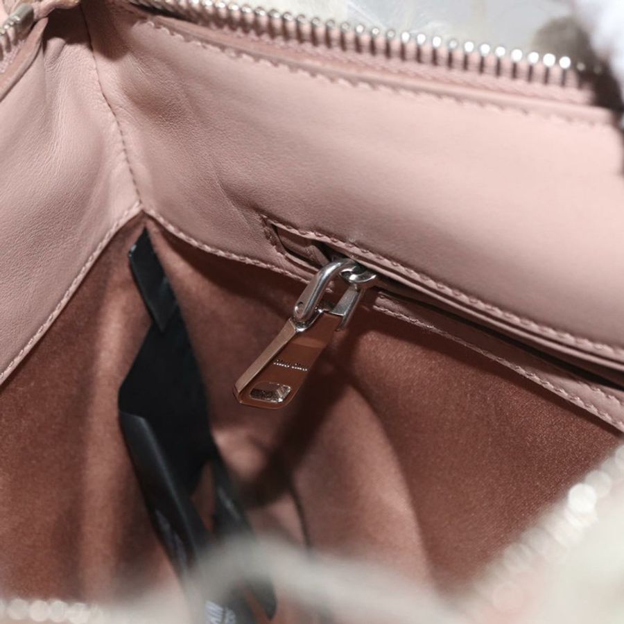 【日本直送】Miu Miu 鏈條單肩包 毛絨粉紅色銀色 正品 174917V-21