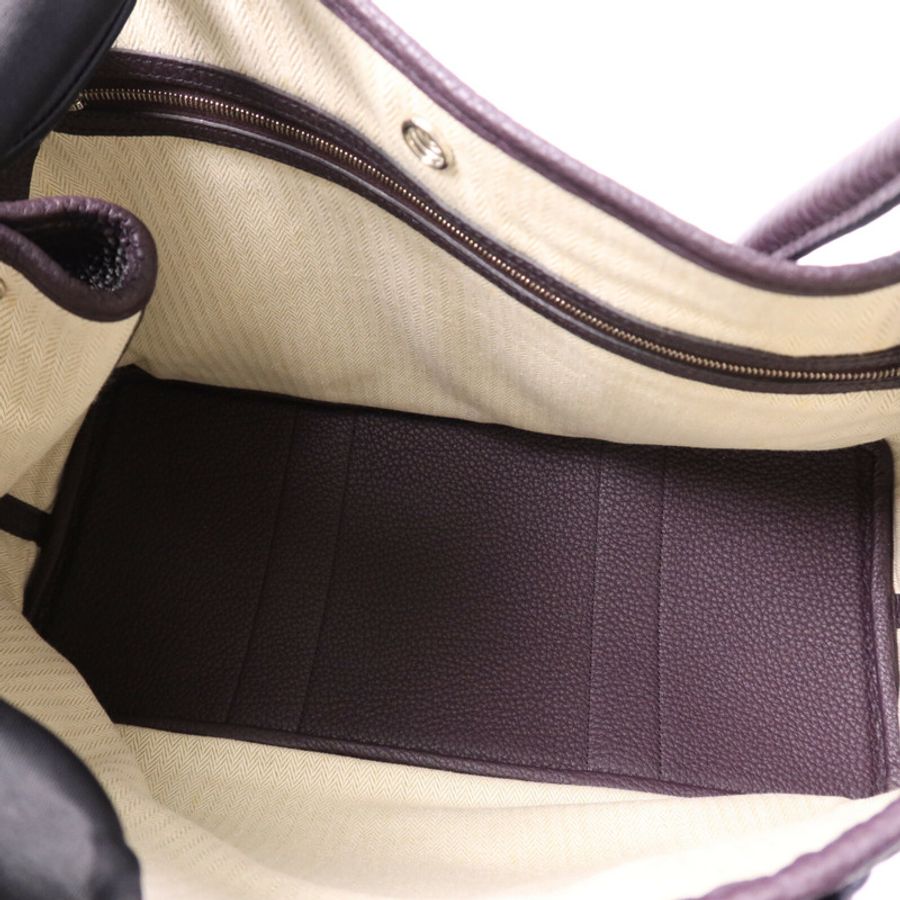 HERMES Negonda皮革Garden Party PM手挽袋Aubergine-4