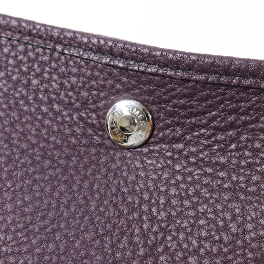 HERMES Negonda皮革Garden Party PM手挽袋Aubergine-6