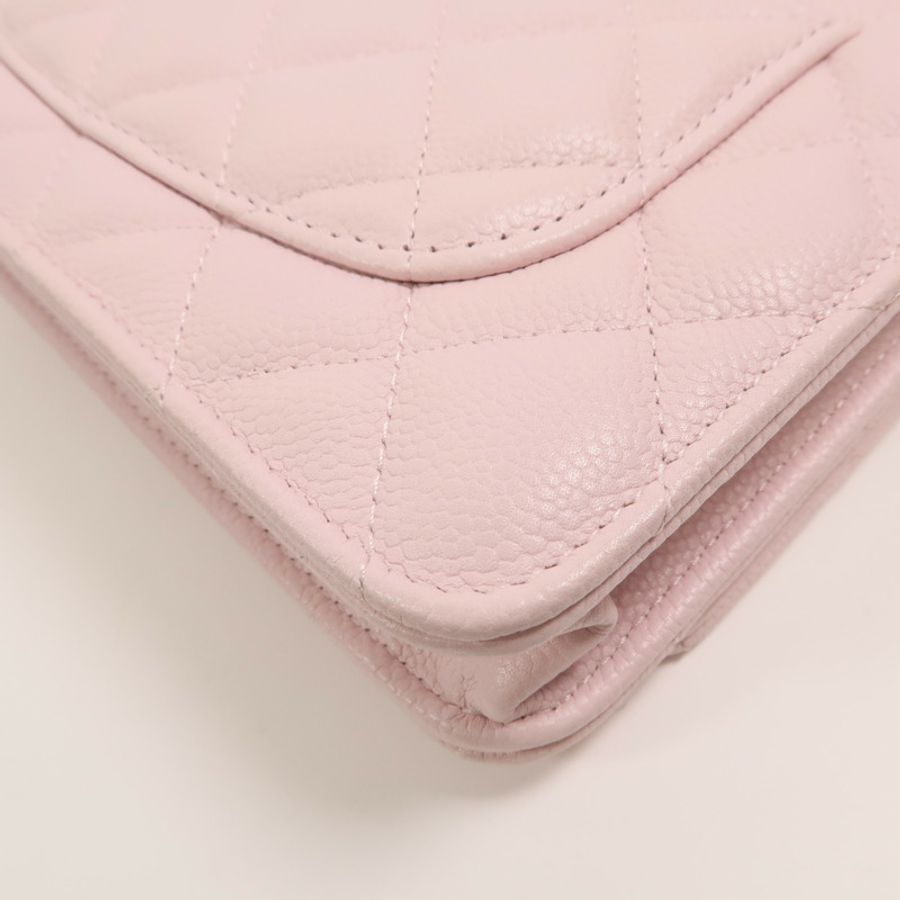 CHANEL 牛皮皮革WOC Wallet On Chain鏈帶肩背袋-11