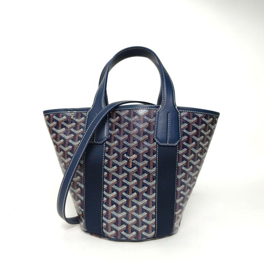 GOYARD Belharra托特包藍色牛皮/帆布老花Belharra肩背包-0