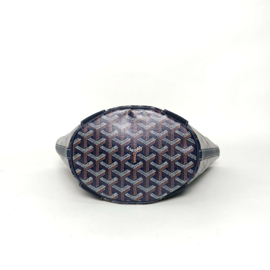 GOYARD Belharra托特包藍色牛皮/帆布老花Belharra肩背包-4