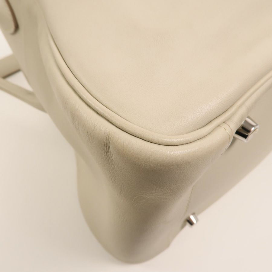 HERMES Swift皮革Lindy 34銀扣手挽肩背兩用袋Gris Perle-11