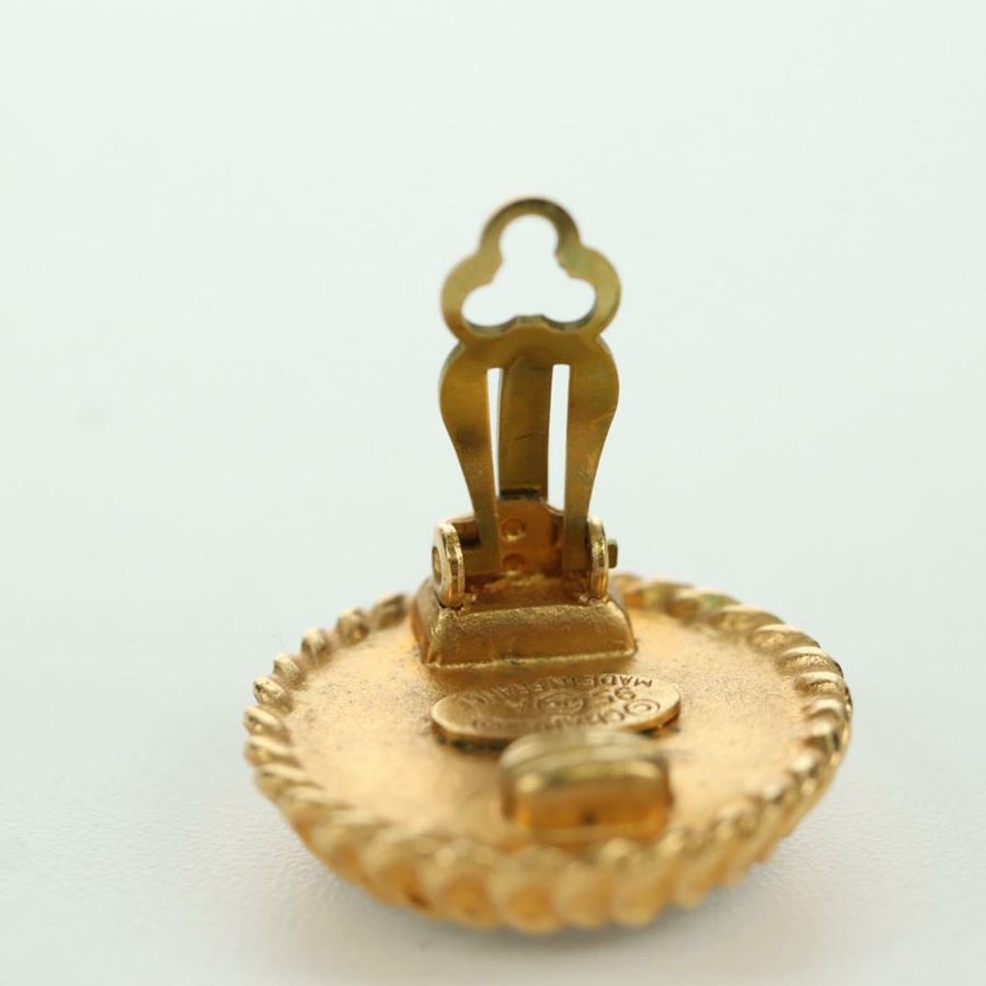 【日本直送】香奈兒 COCO 標誌耳環，金屬金 CC 正品 am11179M-6