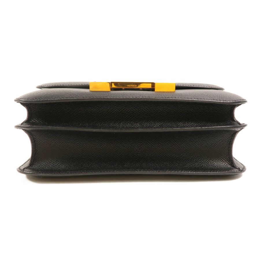 HERMES Epsom皮革Constance 24肩背袋Noir-3