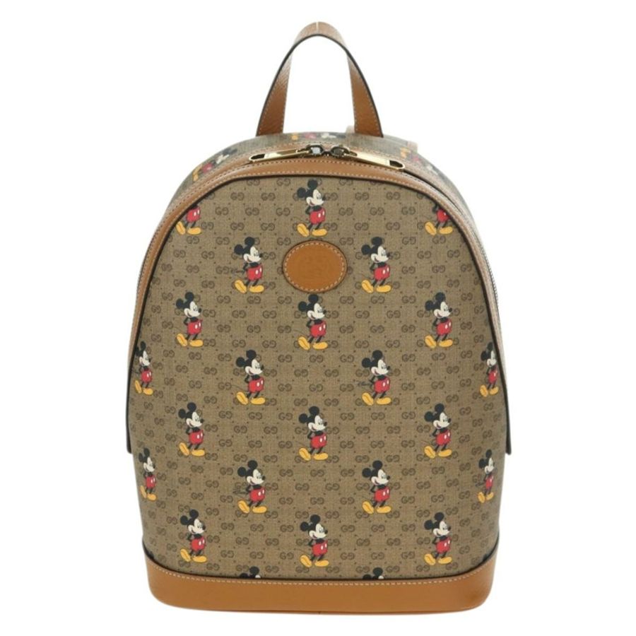 【日本直送】GUCCI Micro GG Supreme Disney 雙肩包 PVC 米色 金色 552884 正品 YKZ1359M-1