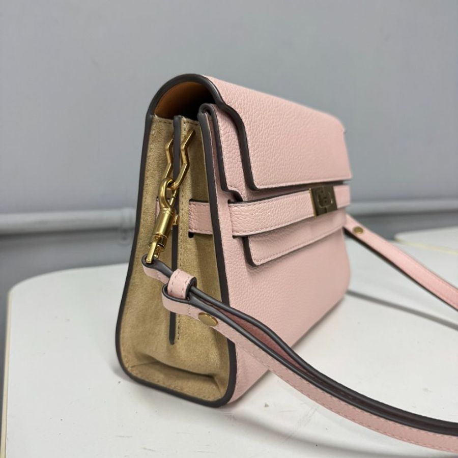 TORY BURCH Lee Radziwill 肩背包 粉 9成新 台灣專櫃購入-2