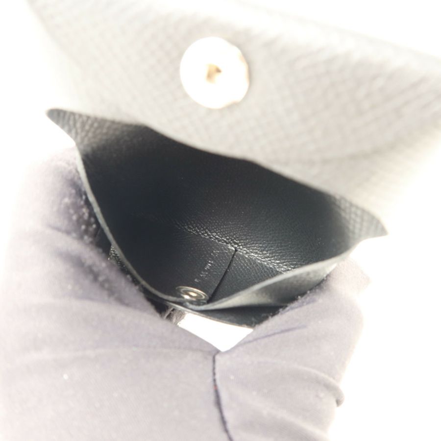 HERMES Epsom皮革Bastia Coin Purse零錢包Noir-4