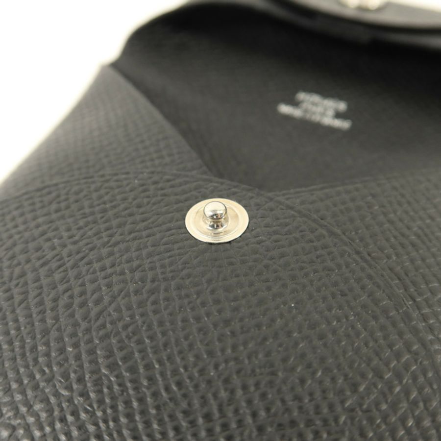 HERMES Epsom皮革Bastia Coin Purse零錢包Noir-8