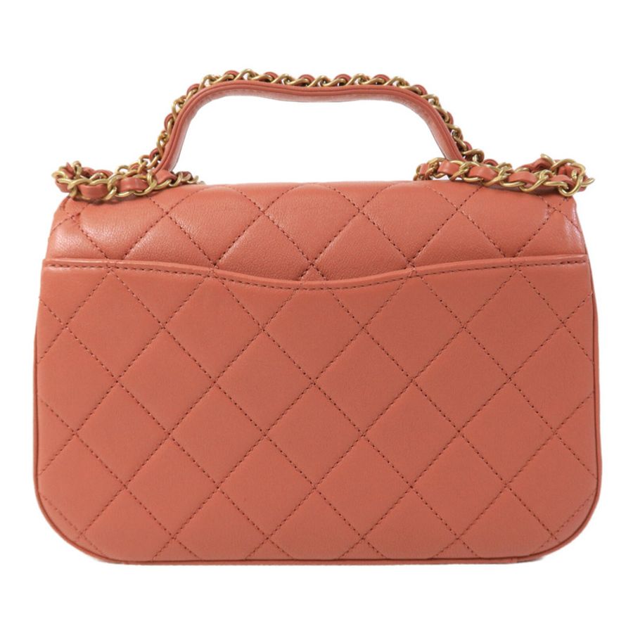 CHANEL 牛皮皮革Top Handle Messenger手挽肩背兩用袋-1