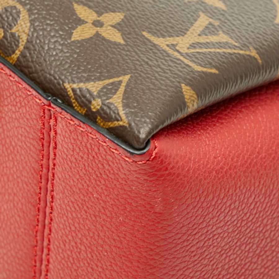 路易威登 Monogram Surenne MM 手提包、單肩包 M43773,棕色櫻桃紅皮革,女士款-3