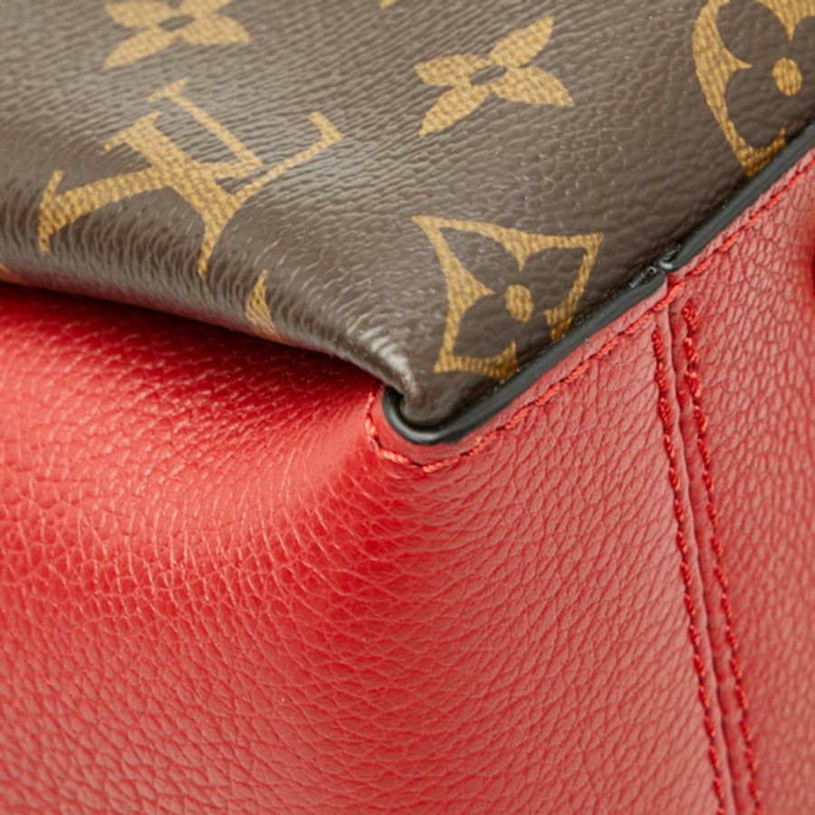 路易威登 Monogram Surenne MM 手提包、單肩包 M43773,棕色櫻桃紅皮革,女士款-4
