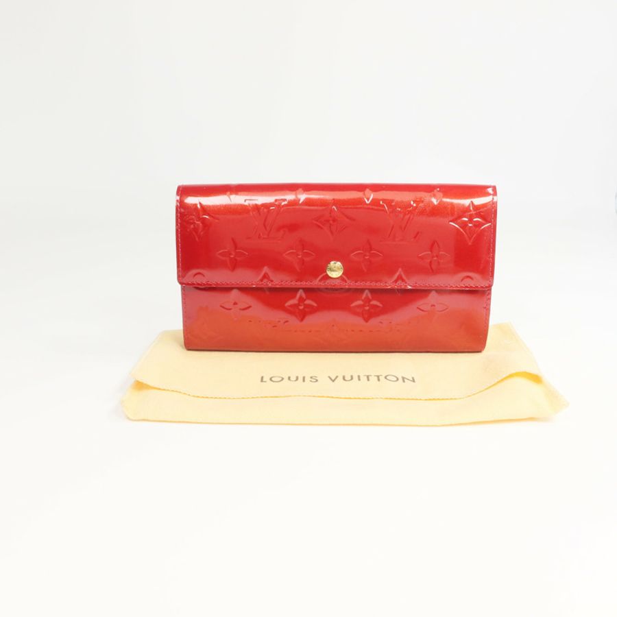 LOUIS VUITTON Monogram Vernis Portefeuille Sarah長錢包-11