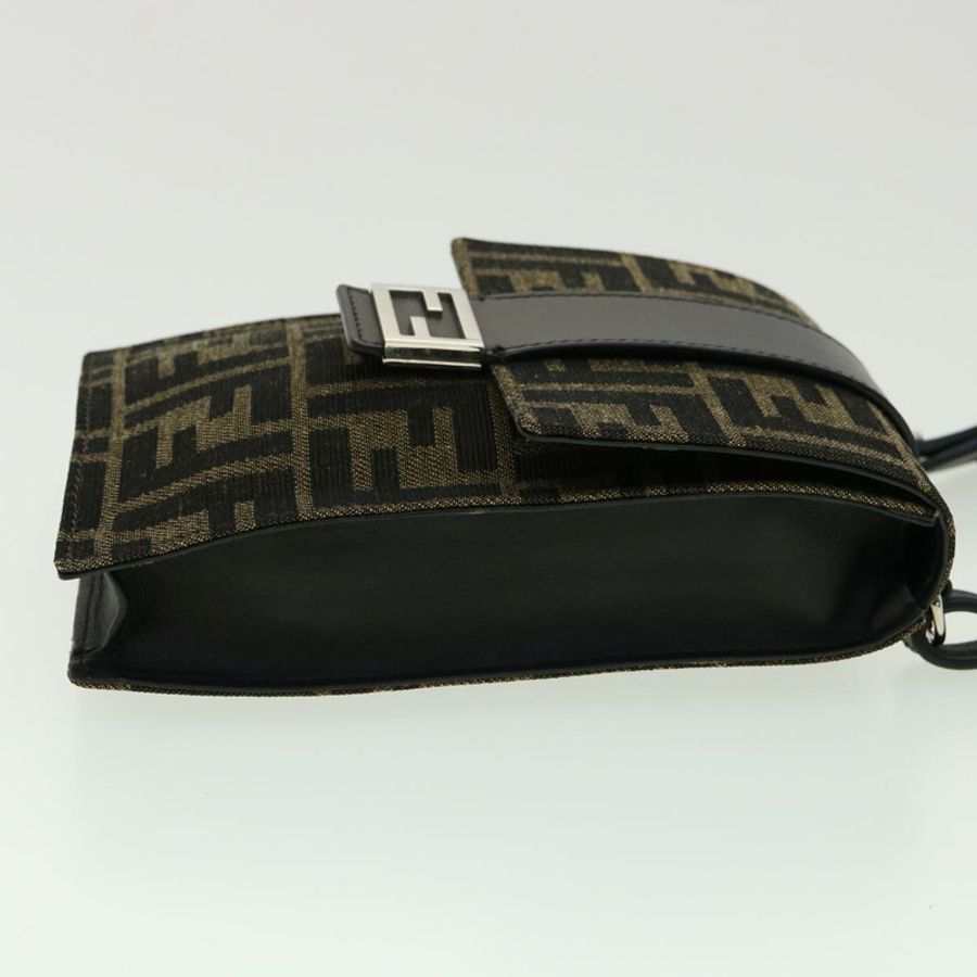 【日本直送】FENDI Zucca帆布肩背包 棕色/黑色 正品 31851SAV-2