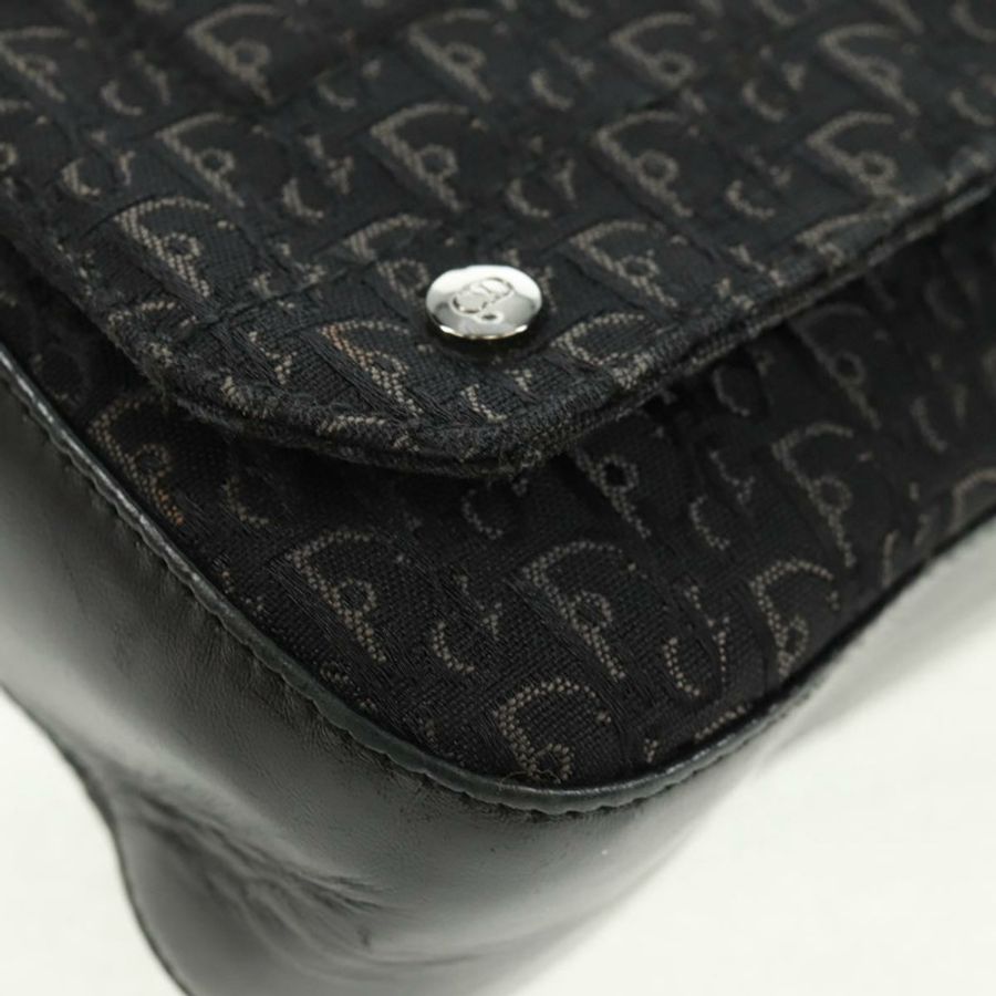 【日本直送】Christian Dior Trotter帆布街頭時尚肩背包 黑色銀色 正品 168745V-14