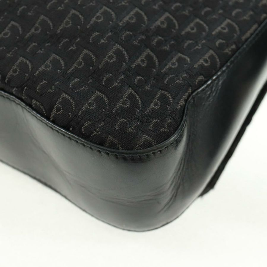 【日本直送】Christian Dior Trotter帆布街頭時尚肩背包 黑色銀色 正品 168745V-17