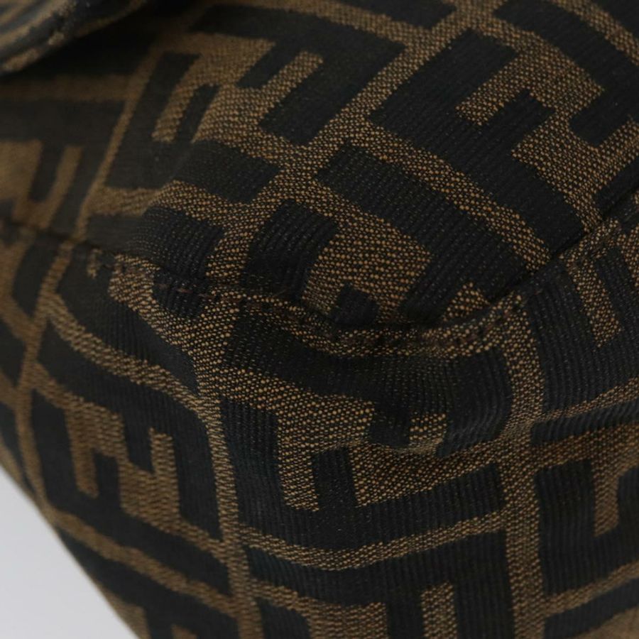 【日本直送】FENDI Zucca帆布Mamma Baguette單肩包 棕色/黑色 正品 ka3290V-13