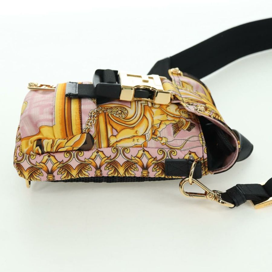 【日本直送】FENDI Zucca 帆布 FENDACE 包 VERSACE 合作粉紅色正品 YKZ1364M-3