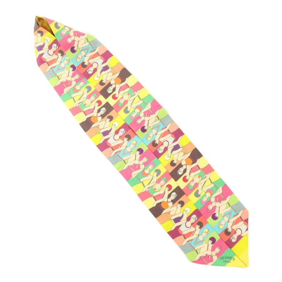 HERMES 絲質Twilly絲巾-3