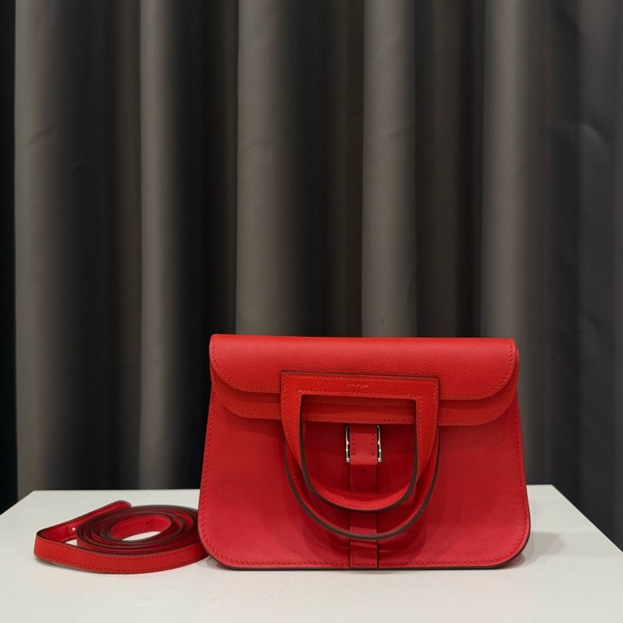 (經典必買)Hermes mini halzan 蕃茄紅c刻-0