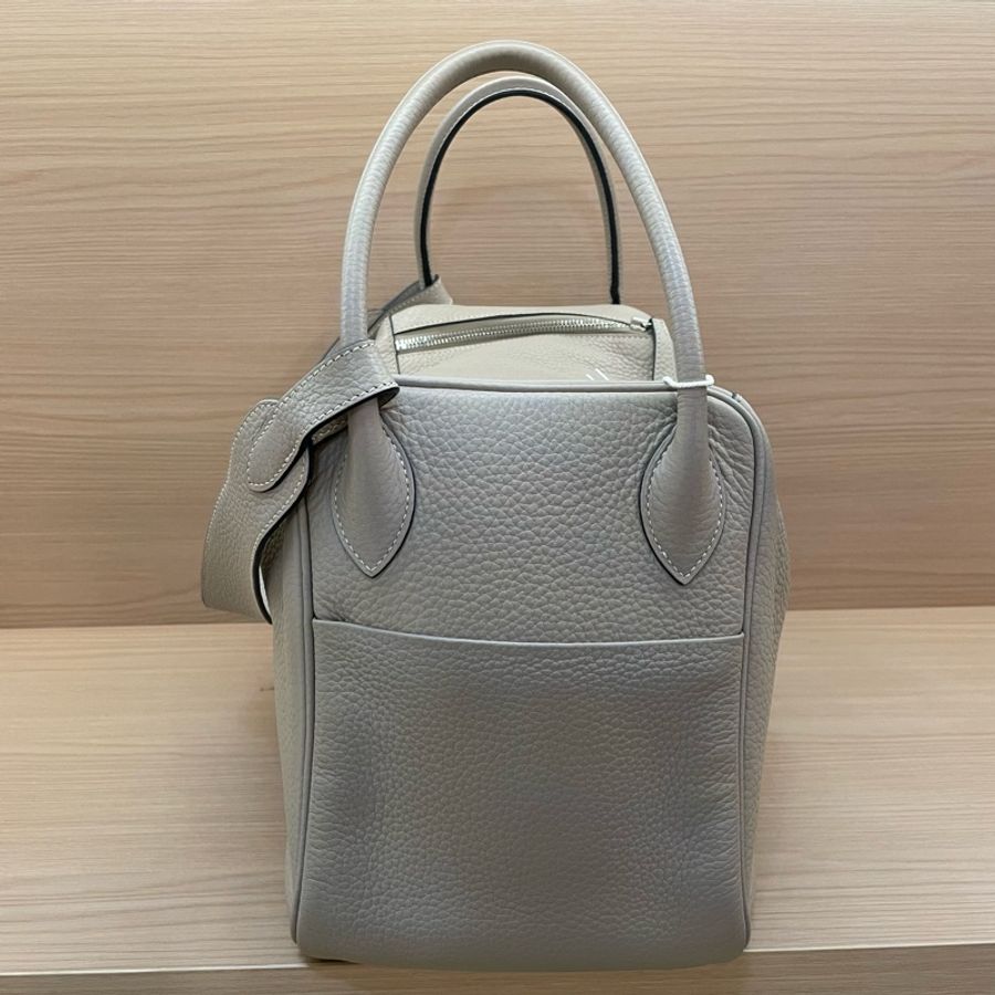 Hermes 愛馬仕 LINDY斑鳩灰 銀扣TC 34,2009年 框m 無附件-3