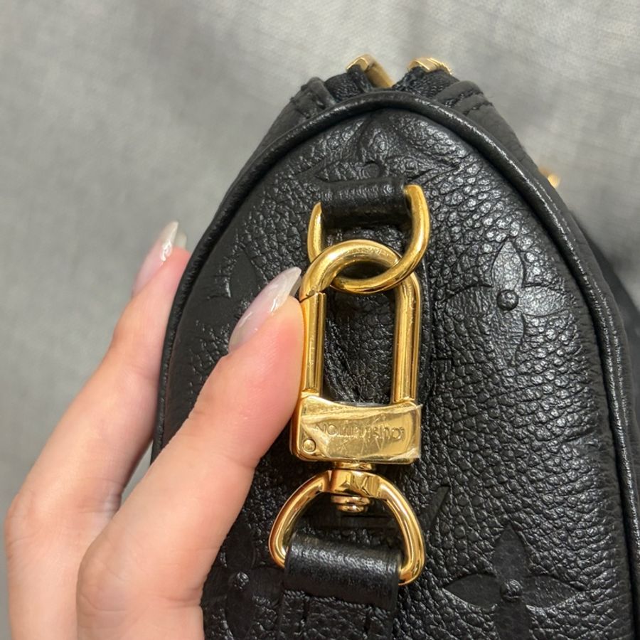 巴黎購入!LV Nano Speedy 黑色壓紋款-10