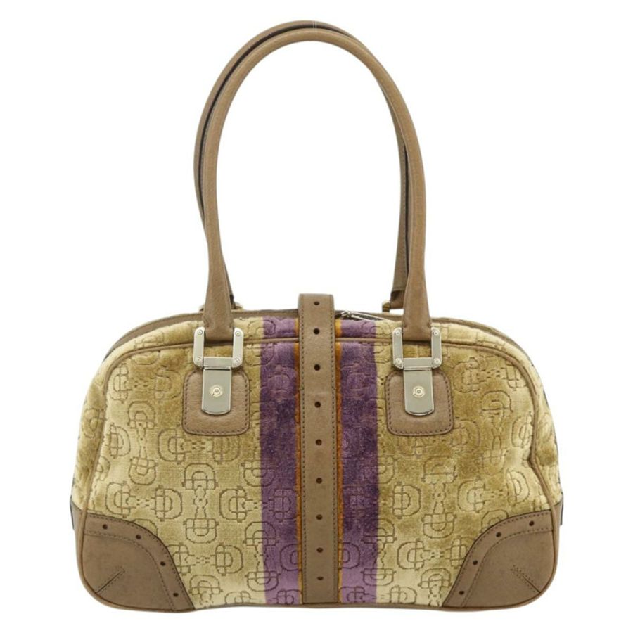 【日本直送】GUCCI 馬銜扣波士頓包 絲絨 金米色 145770 正品 176490V-1