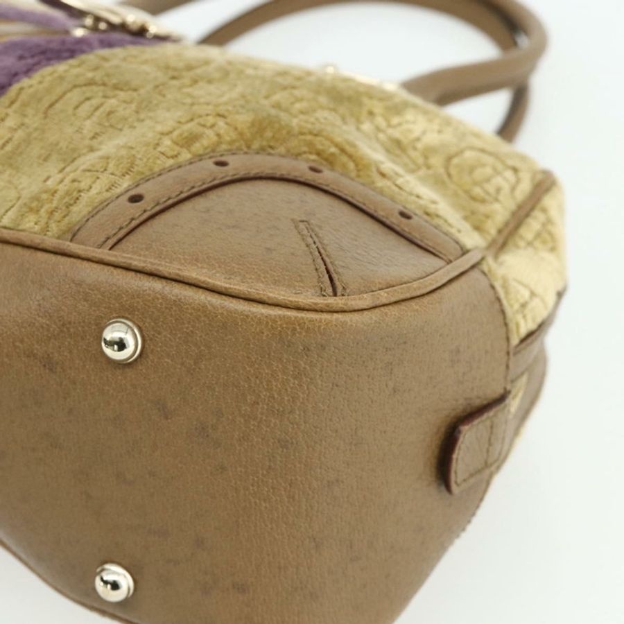 【日本直送】GUCCI 馬銜扣波士頓包 絲絨 金米色 145770 正品 176490V-13