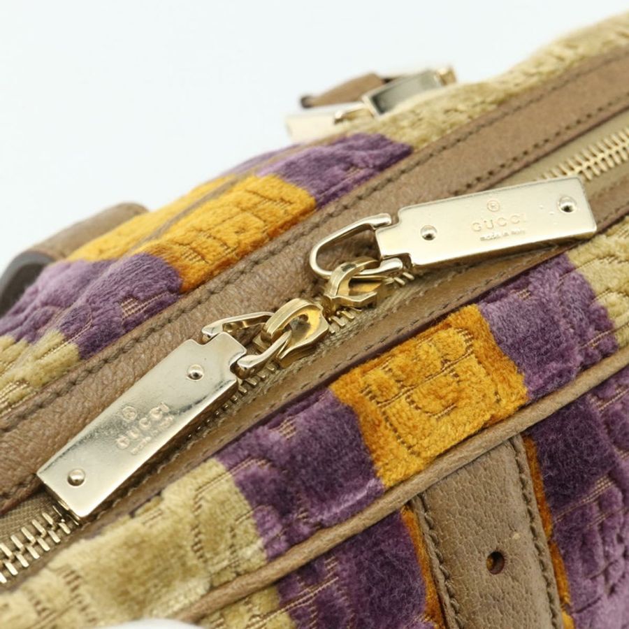 【日本直送】GUCCI 馬銜扣波士頓包 絲絨 金米色 145770 正品 176490V-16