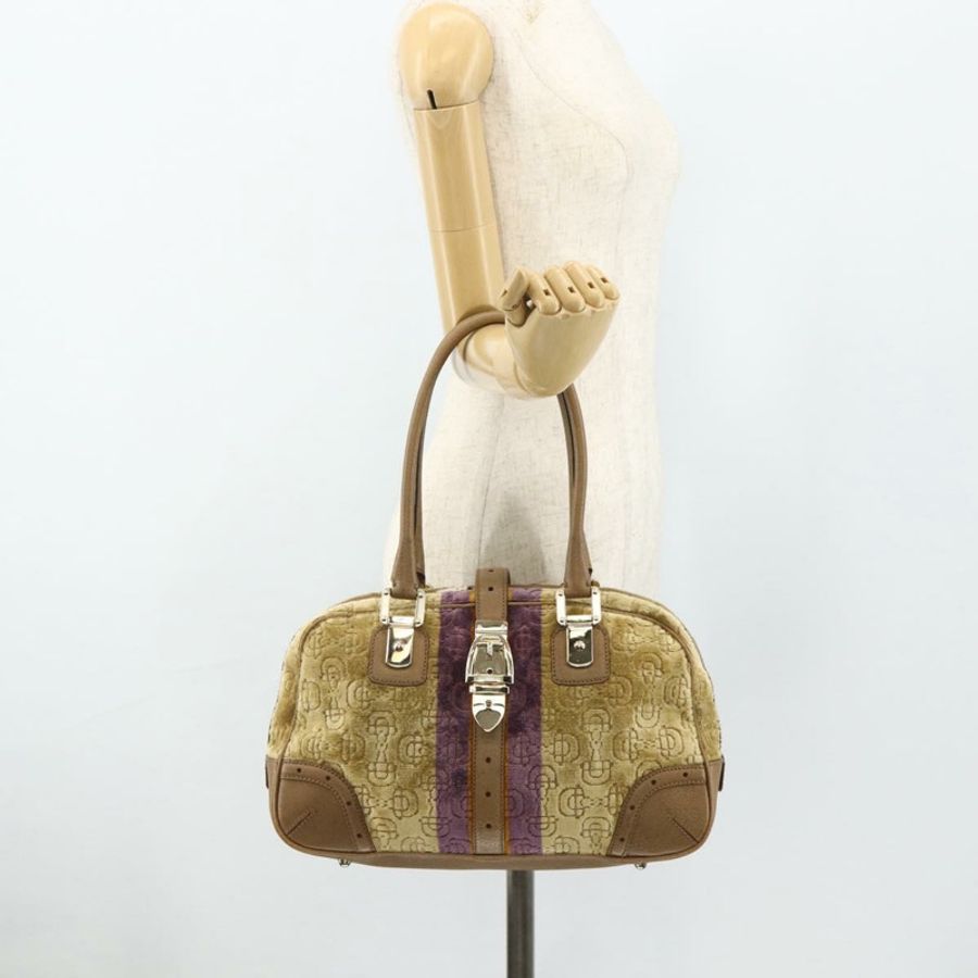 【日本直送】GUCCI 馬銜扣波士頓包 絲絨 金米色 145770 正品 176490V-22