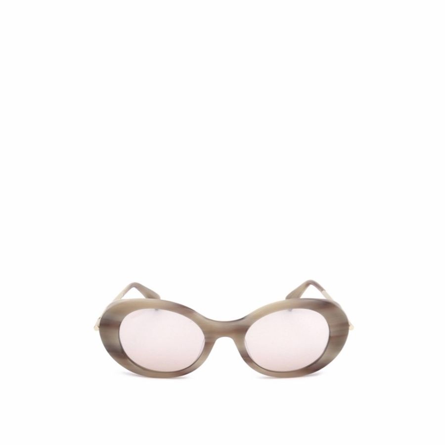 Max Mara 女士 橢圓形太陽鏡51碼橋寬: 2.1cm; 鏡腿長: 13.5cm; 鏡片直徑: 5.1cm-0