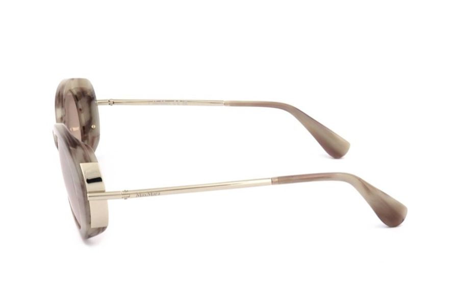 Max Mara 女士 橢圓形太陽鏡51碼橋寬: 2.1cm; 鏡腿長: 13.5cm; 鏡片直徑: 5.1cm-4