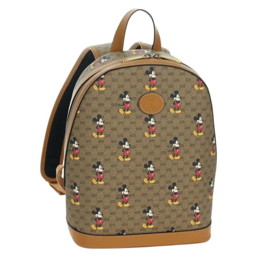 【日本直送】GUCCI Micro GG Supreme Disney 雙肩包 PVC 米色 金色 552884 正品 YKZ1317M-0