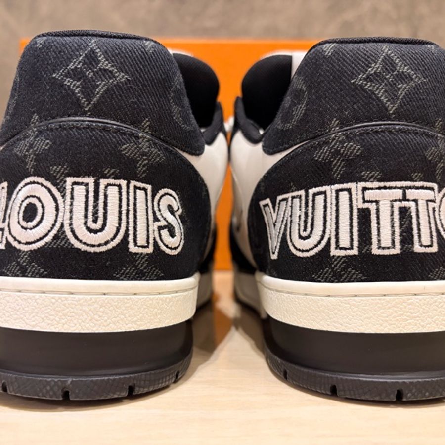 Louis Vuitton路易威登Trainer黑白魔術貼板鞋 40.5碼 近全新-6