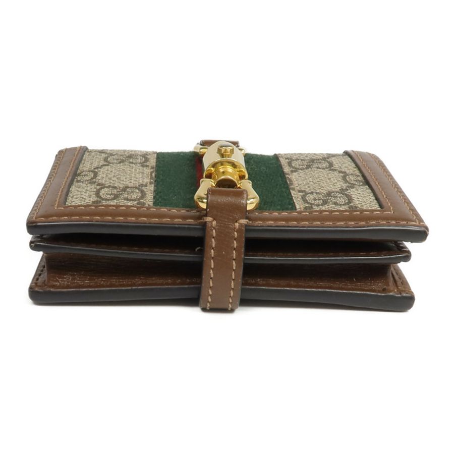 GUCCI 塗層帆布Jackie 1961 Card Case Wallet錢包-3