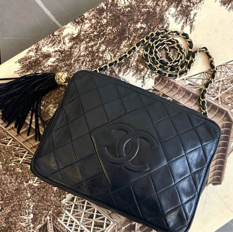 💗MYMluxurybag💗 Chanel 22.5cm 全皮相機袋 肩背袋 斜背袋-1