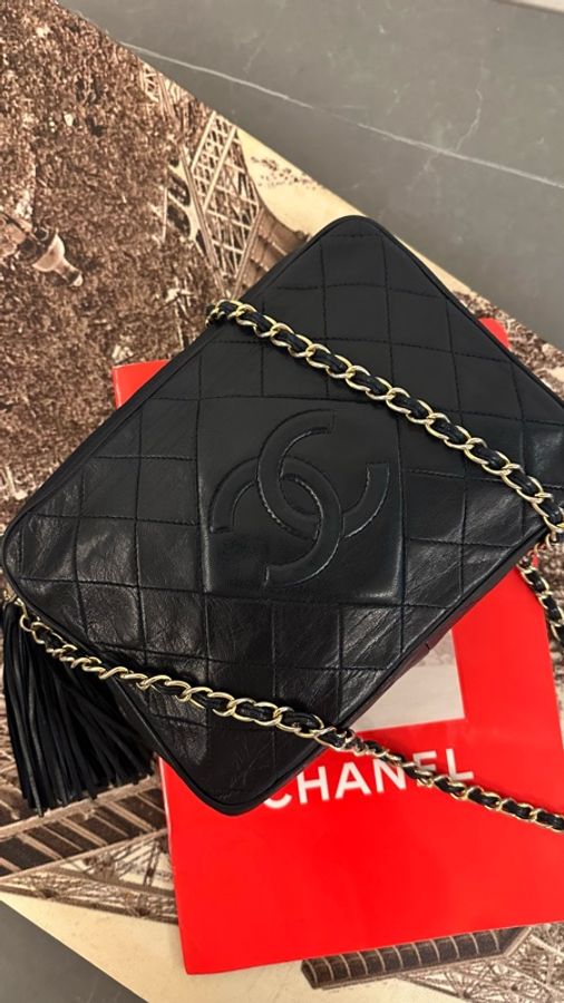 💗MYMluxurybag💗 Chanel 22.5cm 全皮相機袋 肩背袋 斜背袋-4