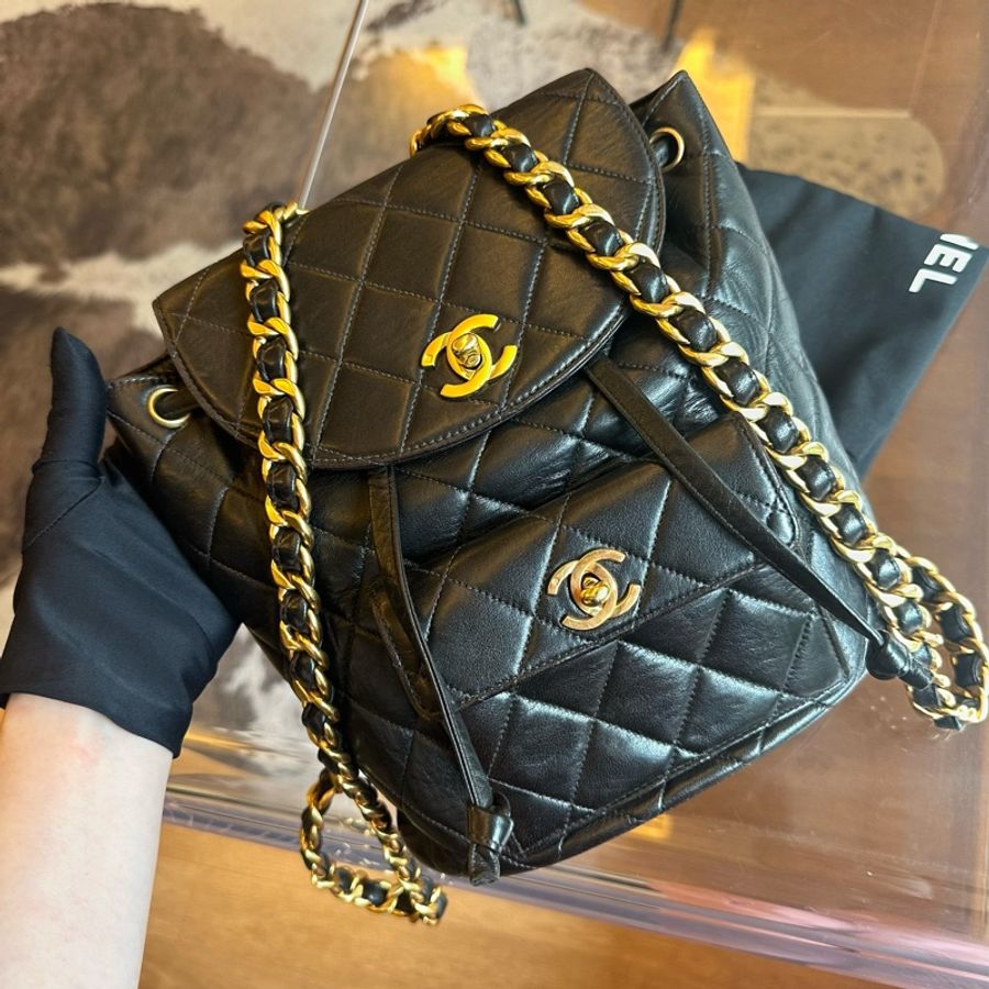 Chanel 香奈兒黑金duma雙肩包-0