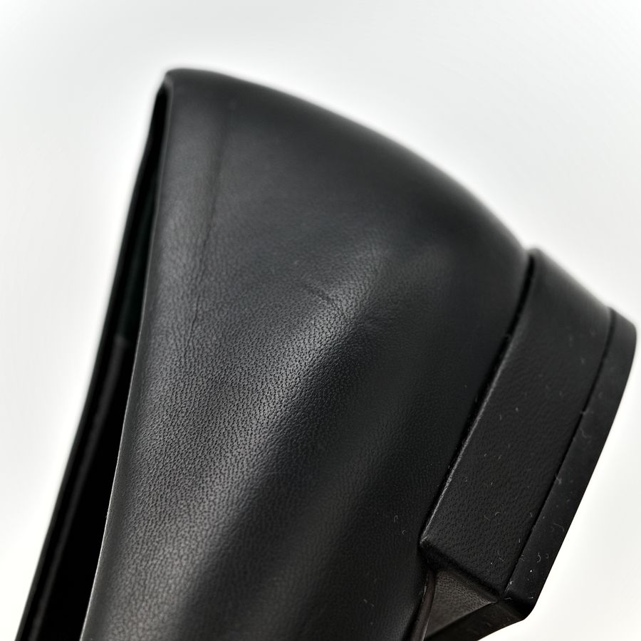 Ferragamo 菲拉格慕 黑色 羔羊皮 Zeri 尖頭蝴蝶結平底鞋 單鞋-10