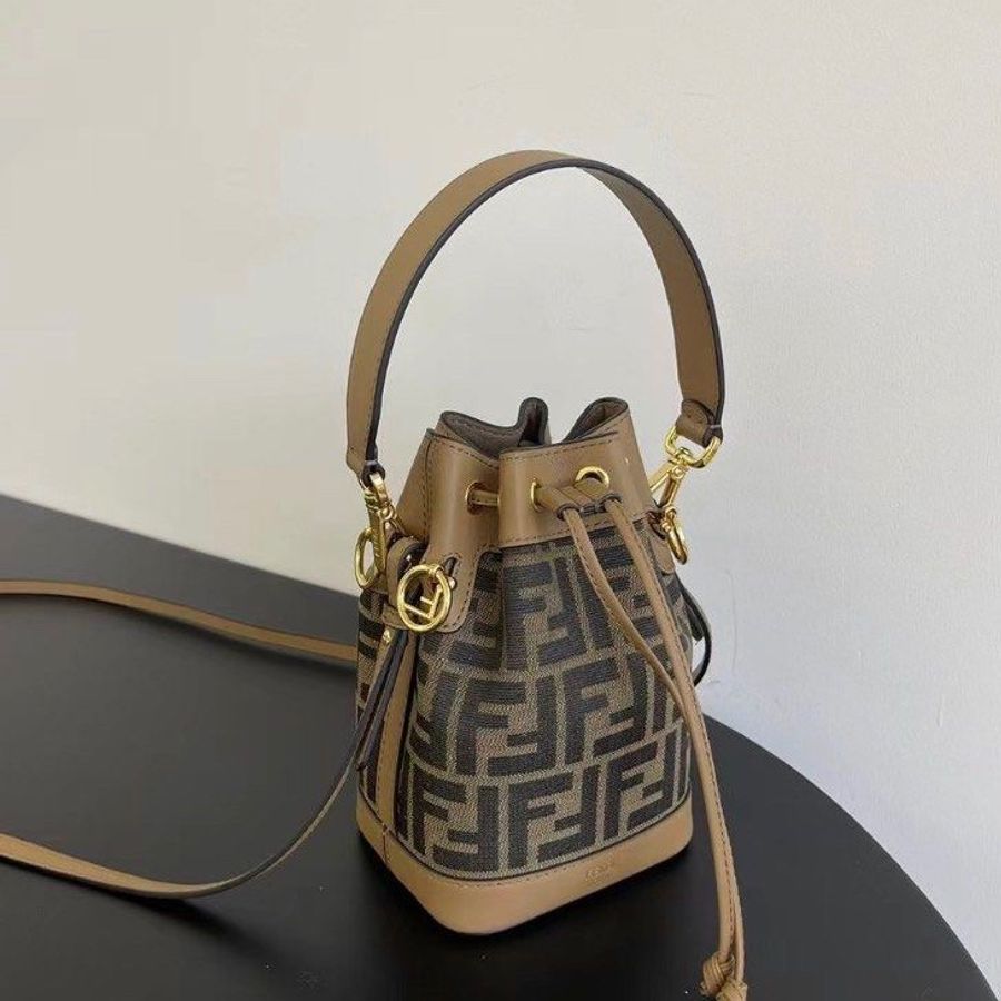 Fendi bucket 8BS093 ( Dark brown )-1