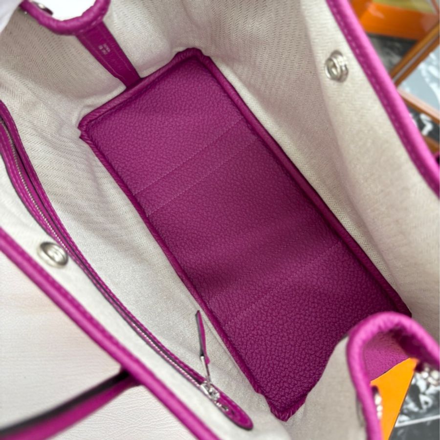 【近新閒置品】愛馬仕 Hermes L3玫瑰紫Garden party花園30 A刻 country皮-5