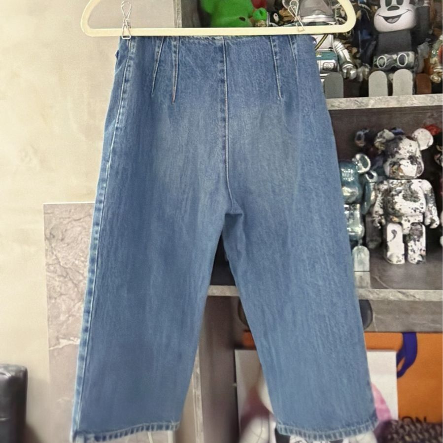 Chanel 印花絲巾+工藝釦牛仔褲👖時髦1+1高級服飾-6