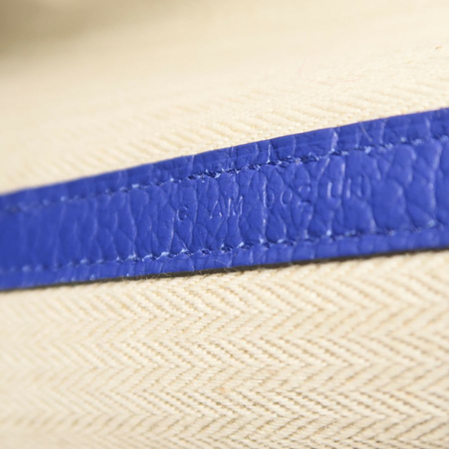 HERMES Negonda皮革Garden Party PM手挽袋Blue Electric-6