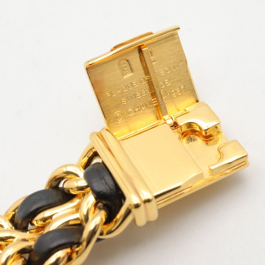 香奈兒 (Chanel) CHANEL Première S 女士腕錶,鍍金 (GP),皮革錶帶,黑色,H0001-13