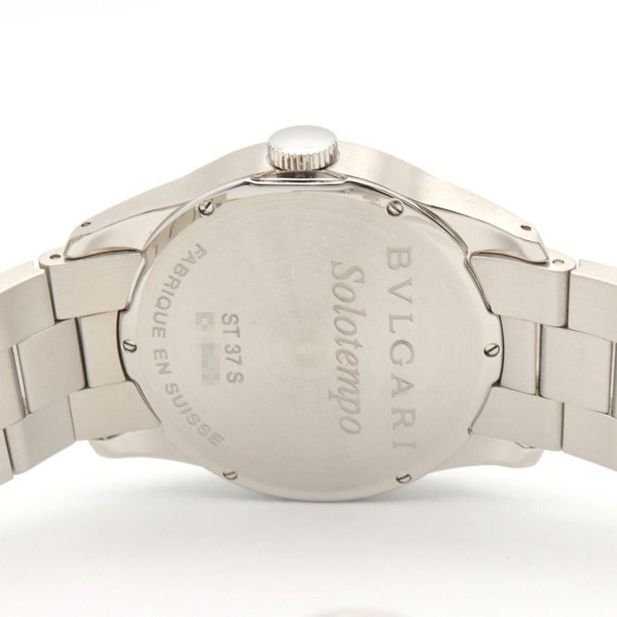 寶格麗 (Bulgari) Solo Tempo 系列腕錶,精鋼材質,男士腕錶,黑色,型號 ST37S-4