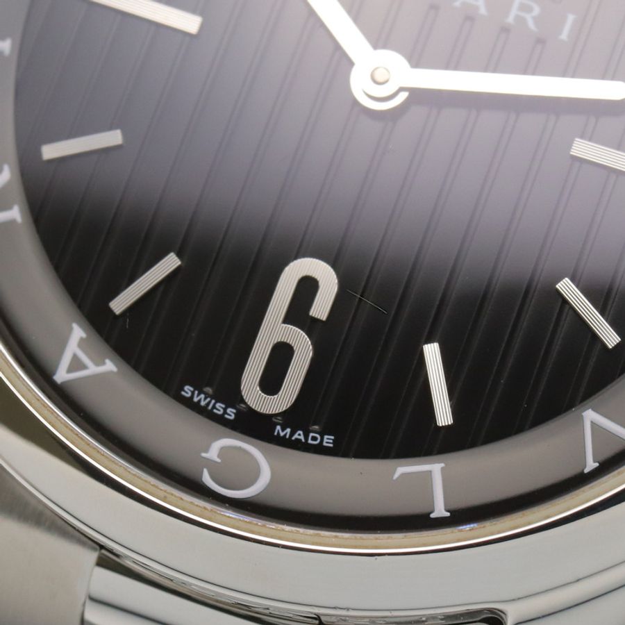 寶格麗 (Bulgari) Solo Tempo 系列腕錶,精鋼材質,男士腕錶,黑色,型號 ST37S-10