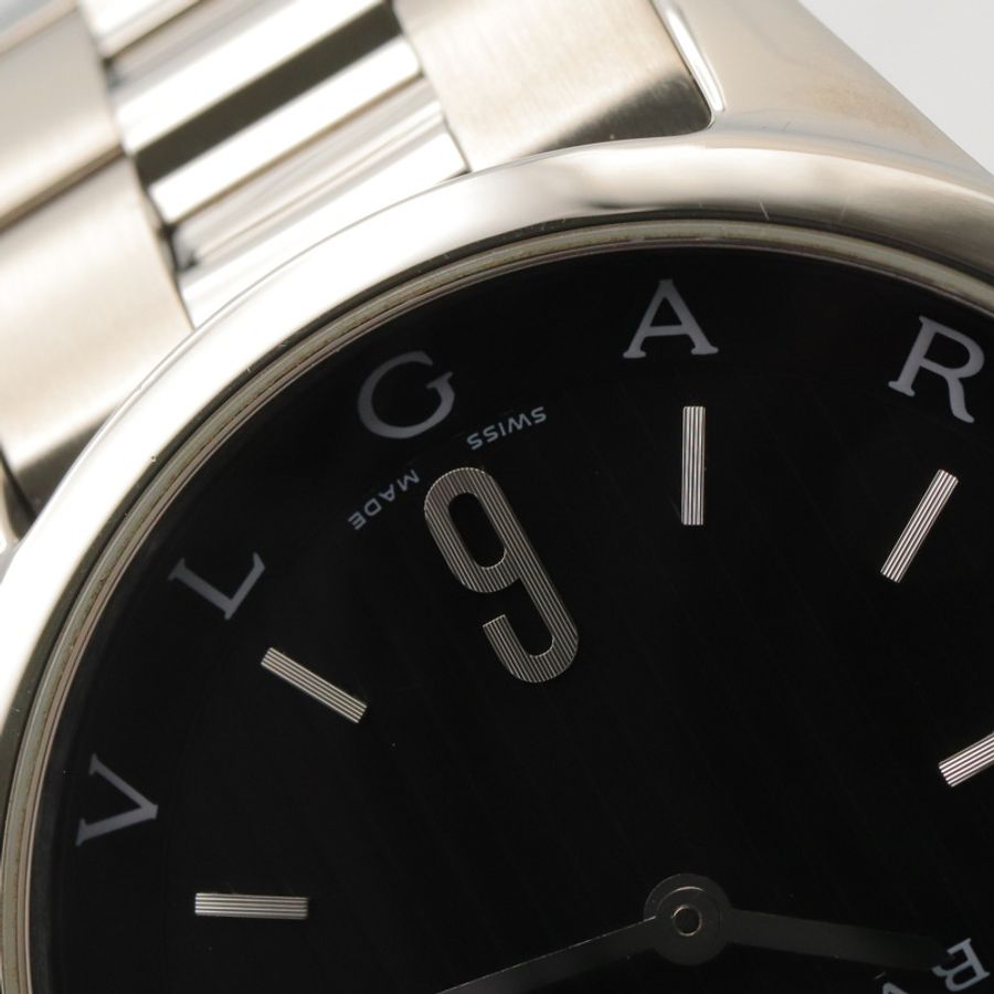 寶格麗 (Bulgari) Solo Tempo 系列腕錶,精鋼材質,男士腕錶,黑色,型號 ST37S-13