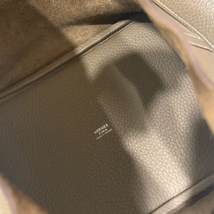 (超級美包🥂)HERMES 愛馬仕 大象灰Picotin 22 MM 菜籃子 W刻 銀扣-9