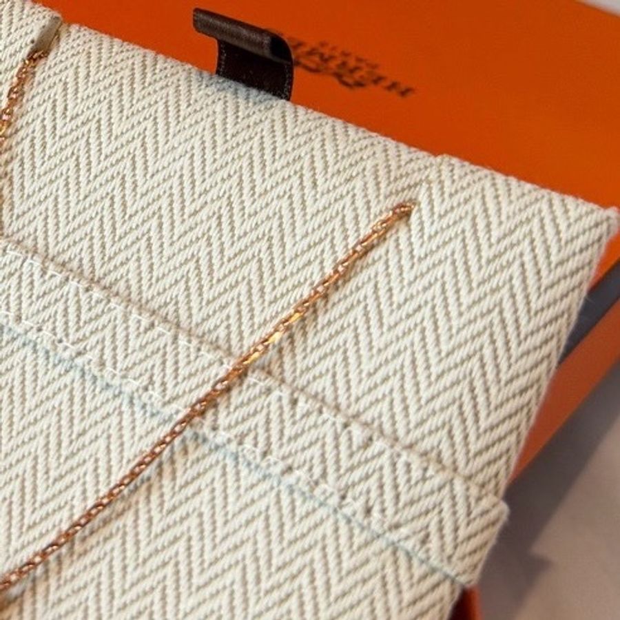 99新Hermes/愛馬仕 黑金pop H mini 項鍊  22年 附件：袋子 盒子 塵袋 小-5