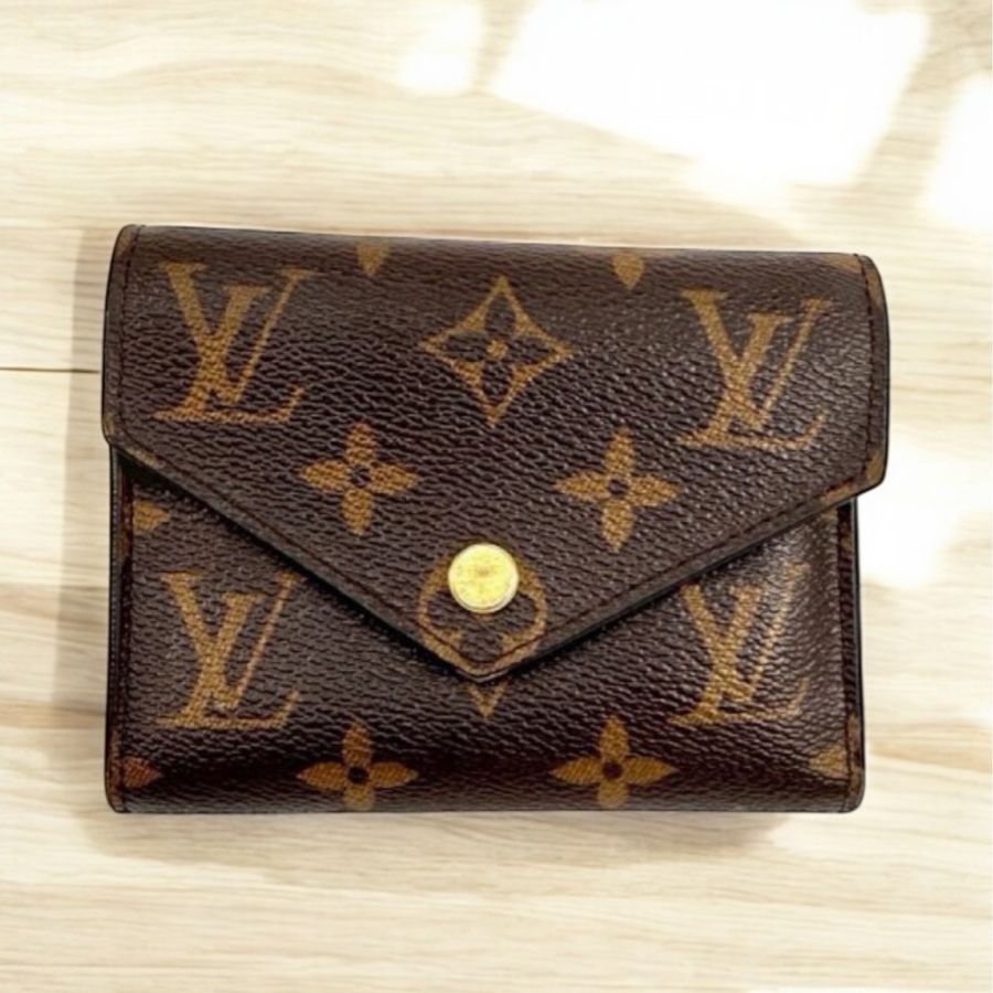 Louis Vuitton M62472老花金釦三折短夾-0